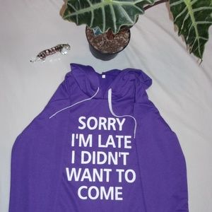 Purple XL Pull String Hoodie